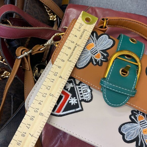 Patch Crossbody Handbag‎ Bee Crest Trendy Retro Adjustable Strap Embroidered - Picture 13 of 16